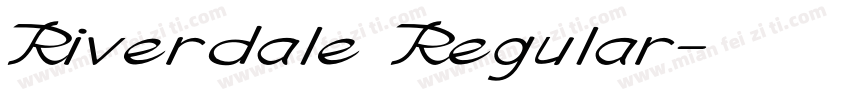 Riverdale Regular字体转换